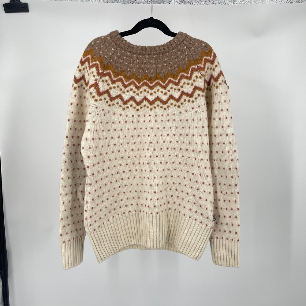 Fjallraven Women's Ovik Wool Fair Isle Knit Sweater XS Fisherman Cottagecore